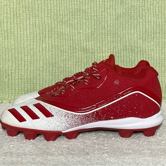 Adidas Men's Litestrike Red/White SPG 753001 Baseball Cleats Shoes Size 5.5 - Picture 2 of 11
